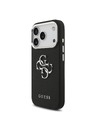 Guess Guess PU Grained 4G Metal Logo Zadnji ovoj za iPhone 17 Pro Black