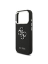 Guess Guess PU Grained 4G Metal Logo Zadnji ovoj za iPhone 17 Pro Black