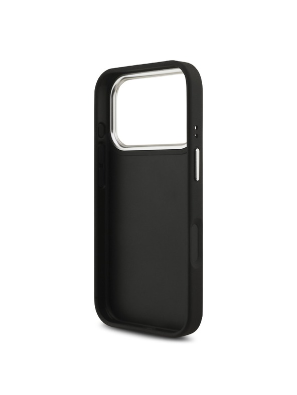 Guess Guess PU Grained 4G Metal Logo Zadnji ovoj za iPhone 17 Pro Black