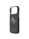 Guess Guess PU 4G Metal Logo Zadnji ovoj za iPhone 17 Pro Max Silver Black