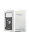 Guess Guess PU 4G Metal Logo Zadnji ovoj za iPhone 17 Pro Max Silver Black