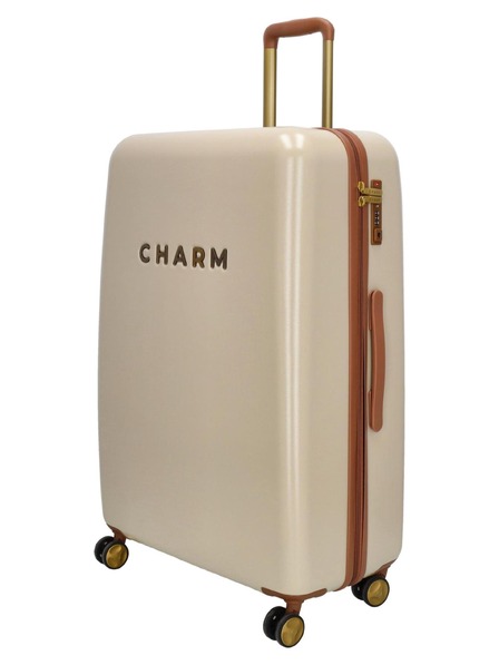Charm London Potovalni kovček Charm London Capetown L Beige