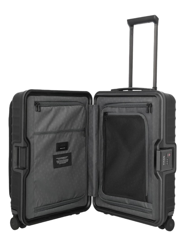 Titan Potovalni kovček Titan Overseas S Front pocket Nightshade black