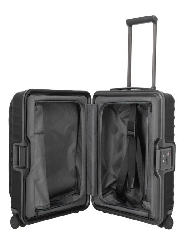 Titan Potovalni kovček Titan Overseas S Front pocket Nightshade black