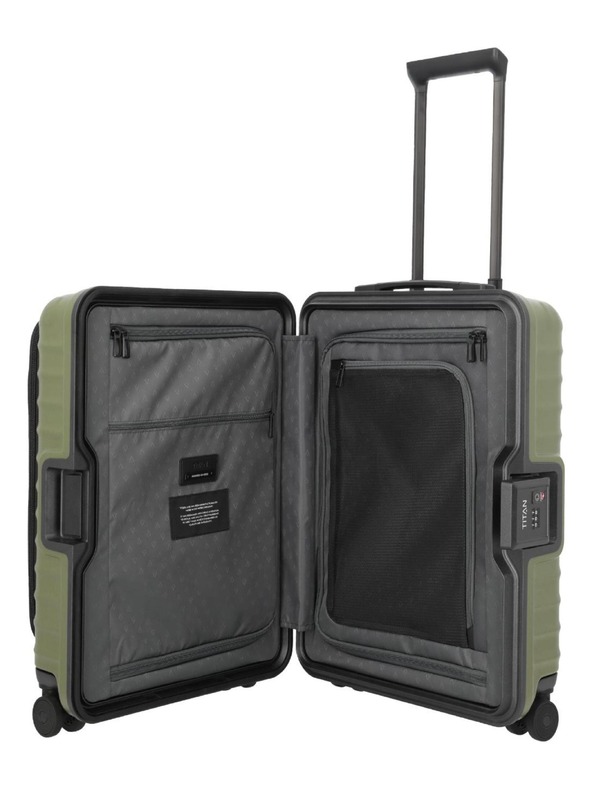 Titan Potovalni kovček Titan Overseas S Front pocket Forest green