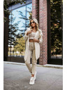 numoco basic Udobna oversized kardigana s kapuco in stilsko vezljivo - bež