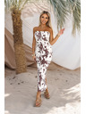 numoco basic SAVANNAH prilegajoče obleke brez temen - rjavo-bela boho vzorca