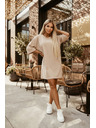 numoco basic Proste oversized obleke iz bombaža s kratkimi rokavi - bež