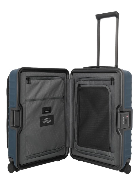 Titan Potovalni kovček Titan Overseas S Front pocket Midnight blue