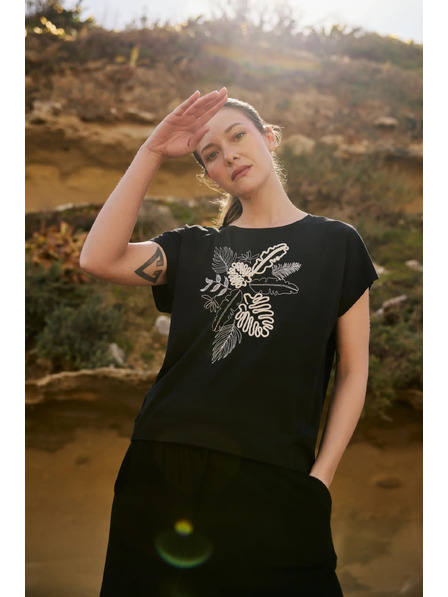 Moodo Bluza z aplikacijo črna Moodo