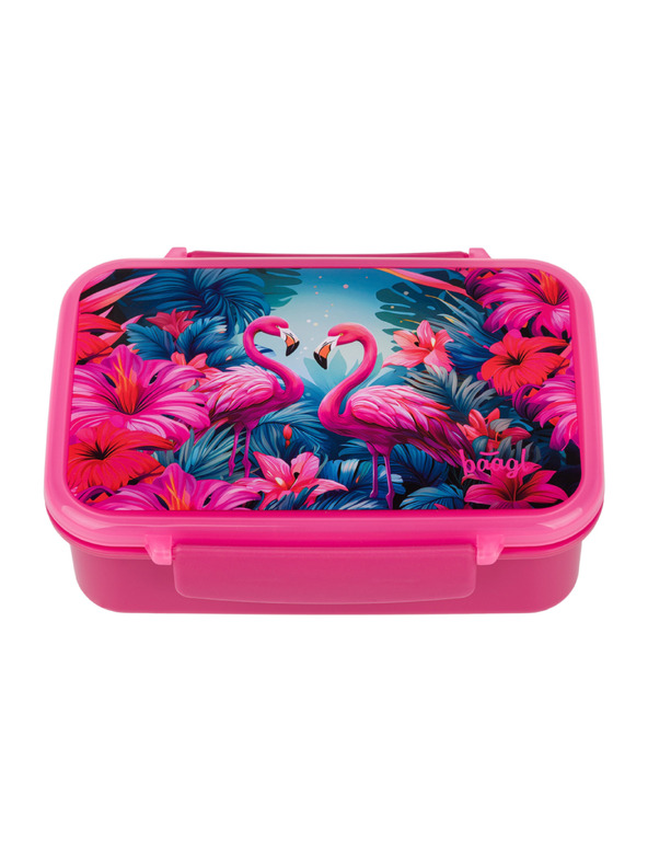 BAAGL  BAAGL Škatla za prigrizke s predelki Flamingo