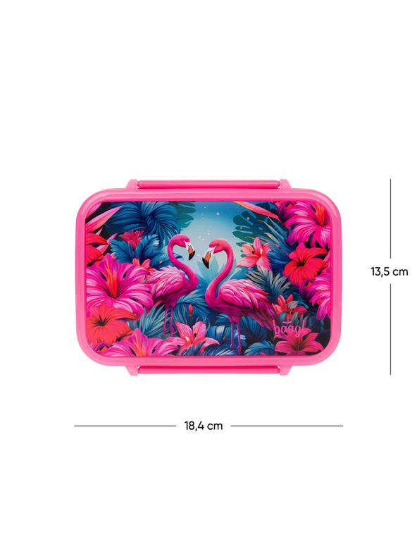 BAAGL  BAAGL Škatla za prigrizke s predelki Flamingo