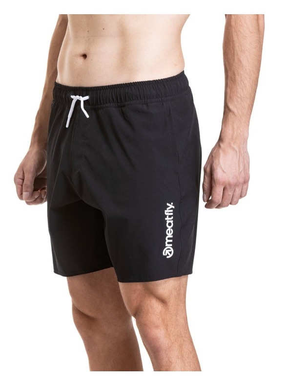 Meatfly Meatfly moške plavalne hlače Keith Boardshorts 17" Black / White