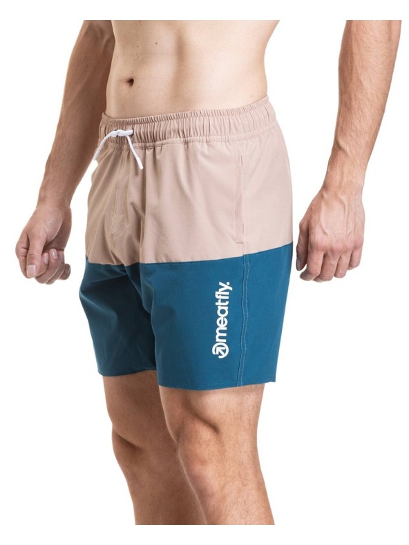 Meatfly Meatfly moške plavalne hlače Keith Boardshorts 17" Nougat / Super Teal