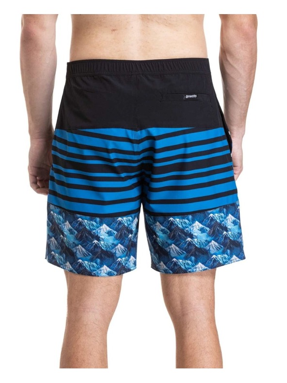 Meatfly Meatfly moške plavalne hlače Ernie Boardshorts 19" Blue Mountains / Stripes / Black