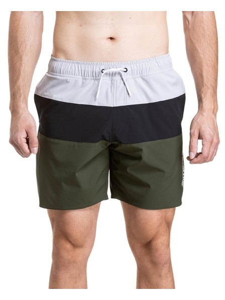 Meatfly Meatfly moške plavalne hlače Keith Boardshorts 17" Olive / Black / Quiet Gray