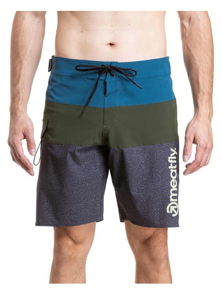 Meatfly Meatfly moške plavalne hlače Mitch Boardshorts 21" Olive / Super Teal