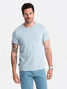 Ombre Clothing Svetlo modra moška osnovna majica Ombre Clothing