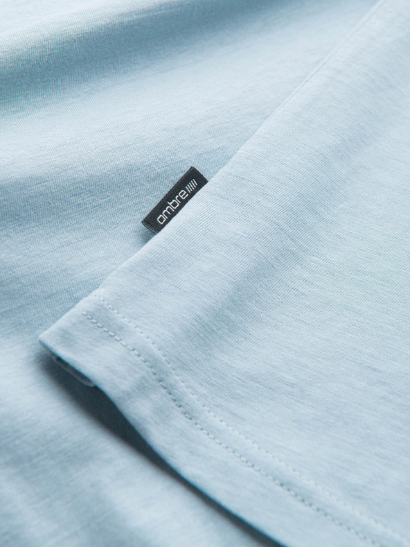 Ombre Clothing Svetlo modra moška osnovna majica Ombre Clothing