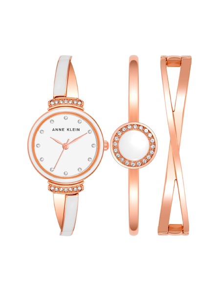 Anne Klein Damska darilna garnitura ure in zapestnic Anne Klein AK/3292WTST