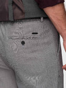 Ombre Clothing Moške hlače chino REGULAR FIT z elastičnim pasom - sive V2 P1525 Ombre Clothing