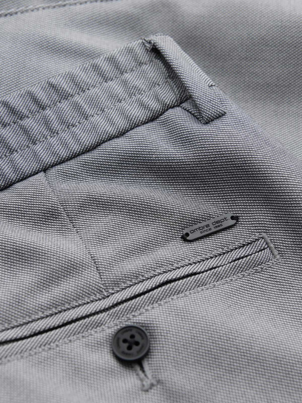 Ombre Clothing Moške hlače chino REGULAR FIT z elastičnim pasom - sive V2 P1525 Ombre Clothing