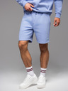 Ombre Clothing Unisex toplo oblikovane kratke hlače z rebrasto tkanino v pasu - sivka V9 OU-SRBC-0101 Ombre Clothing