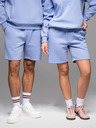 Ombre Clothing Unisex toplo oblikovane kratke hlače z rebrasto tkanino v pasu - sivka V9 OU-SRBC-0101 Ombre Clothing