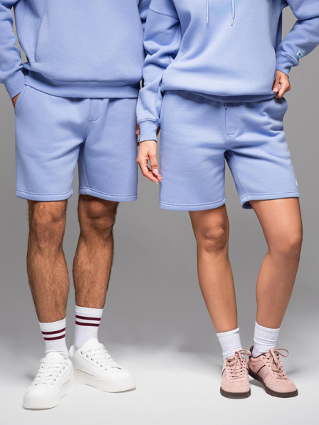 Ombre Clothing Unisex toplo oblikovane kratke hlače z rebrasto tkanino v pasu - sivka V9 OU-SRBC-0101 Ombre Clothing