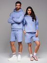 Ombre Clothing Unisex toplo oblikovane kratke hlače z rebrasto tkanino v pasu - sivka V9 OU-SRBC-0101 Ombre Clothing