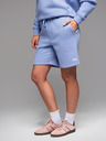 Ombre Clothing Unisex toplo oblikovane kratke hlače z rebrasto tkanino v pasu - sivka V9 OU-SRBC-0101 Ombre Clothing