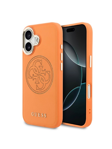 Guess Guess PU Perforated 4G Logo MagSafe Zadnji Ovitek za iPhone 17 Orange