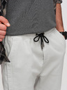 Ombre Clothing Moške pletenke jogger hlače s prošitkom nogavic - svetlo siva V3 P1521 Ombre Clothing