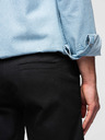 Ombre Clothing Moške klasične kratke hlače chino s svetlobno nohavico - črne V9 W532 Ombre Clothing