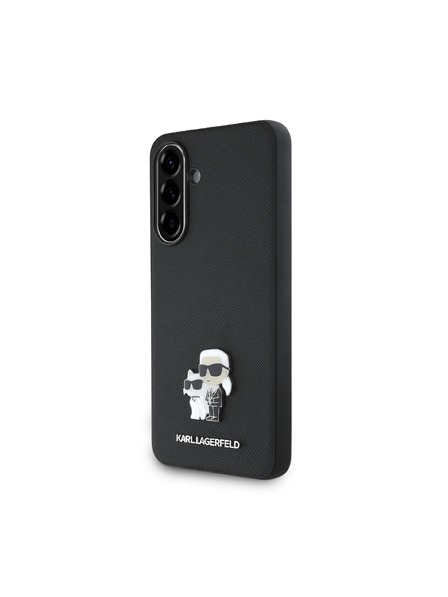 Karl Lagerfeld Karl Lagerfeld PU Saffiano Metal Karl and Choupette Zadnji pokrov za Samsung Galaxy A56 Black