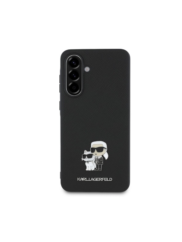 Karl Lagerfeld Karl Lagerfeld PU Saffiano Metal Karl and Choupette Zadnji pokrov za Samsung Galaxy A56 Black