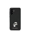 Karl Lagerfeld Karl Lagerfeld PU Saffiano Metal Karl and Choupette Zadnji pokrov za Samsung Galaxy A56 Black
