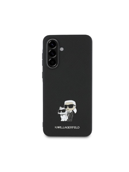 Karl Lagerfeld Karl Lagerfeld PU Saffiano Metal Karl and Choupette Zadnji pokrov za Samsung Galaxy A56 Black