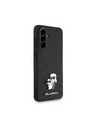 Karl Lagerfeld Karl Lagerfeld PU Saffiano Metal Karl and Choupette Zadnji pokrov za Samsung Galaxy A56 Black