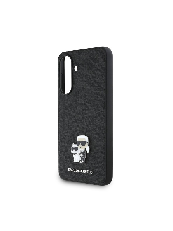Karl Lagerfeld Karl Lagerfeld PU Saffiano Metal Karl and Choupette Zadnji pokrov za Samsung Galaxy A56 Black