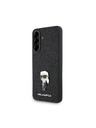 Karl Lagerfeld Karl Lagerfeld Fixed Glitter Metal Ikonik Zadnji pokrov za Samsung Galaxy A56 Black