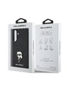 Karl Lagerfeld Karl Lagerfeld Fixed Glitter Metal Ikonik Zadnji pokrov za Samsung Galaxy A56 Black