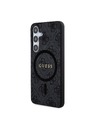 Guess Guess PU Leather 4G Colored Ring MagSafe Zadnji pokrov za Samsung Galaxy S24 Black