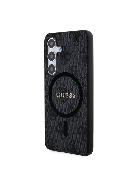 Guess Guess PU Leather 4G Colored Ring MagSafe Zadnji pokrov za Samsung Galaxy S24 Black