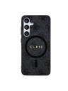 Guess Guess PU Leather 4G Colored Ring MagSafe Zadnji pokrov za Samsung Galaxy S24 Black