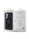Guess Guess PU Leather 4G Colored Ring MagSafe Zadnji pokrov za Samsung Galaxy S24 Black