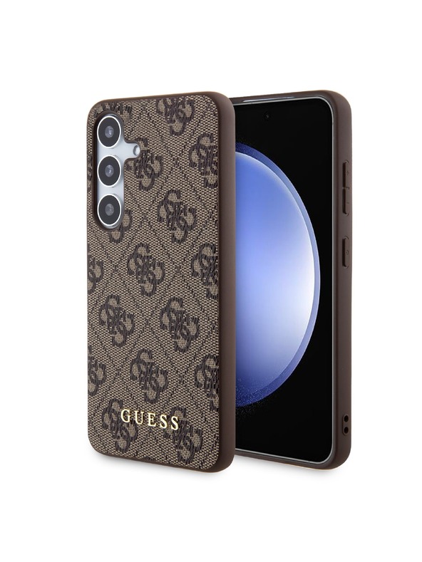 Guess Guess 4G Zadnji pokrov za Samsung Galaxy S24 Brown