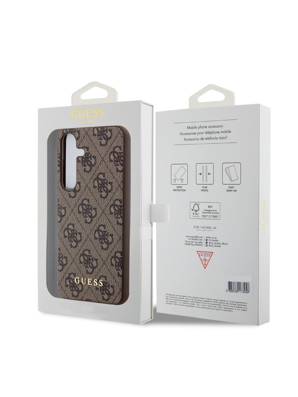 Guess Guess 4G Zadnji pokrov za Samsung Galaxy S24 Brown
