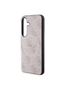 Guess Guess PU Leather 4G Colored Ring MagSafe Zadnji pokrov za Samsung Galaxy S24 Pink