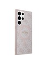 Guess Guess PU Leather 4G Colored Ring MagSafe Zadnji pokrov za Samsung Galaxy S24 Ultra Pink